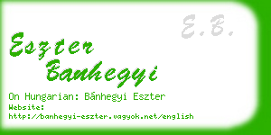eszter banhegyi business card
